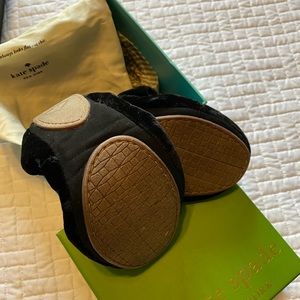 kate spade Shoes - Kate Spade Velvet Black foldable ballet flats kate spade Shoes - Kate Spade Velvet Black foldable ballet flats